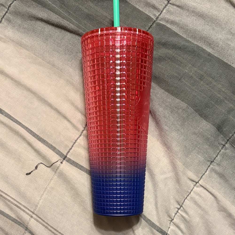 Summer 2022 Starbucks Watermelon Ombré Grid Cold Cup